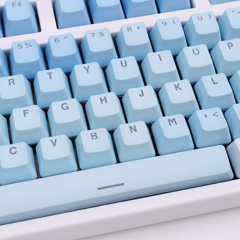 104 Keys Sunset Gradient Blue Backlit Keycaps Thick PBT OEM Profile for Cherry MX Switches of Mechanical Keyboard 104 87 61(Blue)...