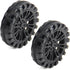 MroMax 30x8mm RC Cars Wheels, 2Packs Black Toys Wheels, 2mm Dia Shaft Plastic Model Wheels for DIY Toy, RC Car, Truck, Boat and Helicopter Model P...