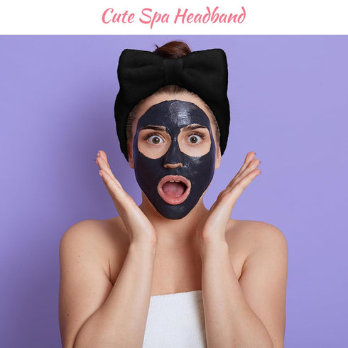 Ondder 6 Pcs Skincare Spa Makeup Headband for Washing Face Terry Cloth Face Wash Headband Head Band for Skin Care Soft Make Up Headbands Bow Hair ...