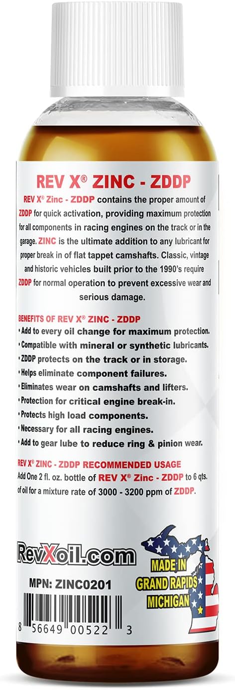 REV X ZDDP Oil Additive - Zinc & Phosphorus...