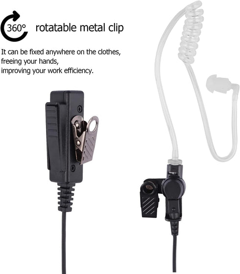 Compatible with Baofeng UV-5R BF-F8HP UV-82 Radios Earpiece Kenwood 2 Pin Two Way Radio Headset Walkie Walkie Surveillance Kit Police Headphone (1...