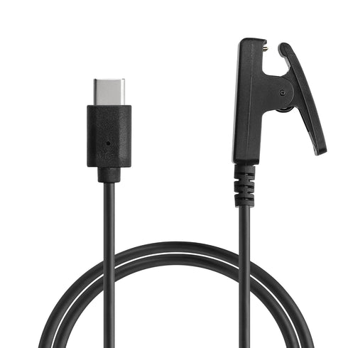kwmobile Charger Compatible with Garmin vivomove Trend/Lily/HR/Forerunner 35/30 / 735XT - Charger USB-C Cable for Charging Smart Watch - Black......