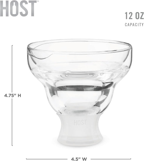 Host Glass Freeze Insulated Gel Chiller Double Wall Frozen Cocktail, Set of 2 Cups...