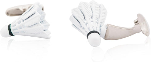 Badminton Shuttlecock Cufflinks with Presentation Gift Box Perfect for Travel...