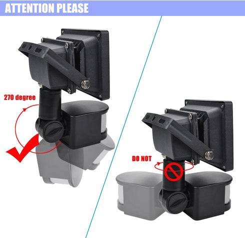 12V DC LED Motion Sensor Flood Light 10W Mini IP65 Waterproof Outdoor Light 900LM,6000K,Daylight White Security Light with PIR,80W Halogen Bulb Eq...