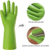 Bamllum 3 Pairs Rubber Cleaning Gloves for Household - Reusable Dishwashing Gloves for Kitchen, Flexible Long-lasting & Waterproof (Small, Green+R...
