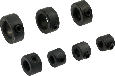 7PCS Drill Stop Bit Collar Set 1/8", 3/16", 1/4", 5/16", 3/8", 7/16", 1/2" with Allen Wrench to Tighten The Stops Set-Screws, Locator Limit Ring, ...
