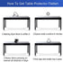 Transparent 14x24 in Small Office Desk Blotter Mat Clear Plastic Table Protector Cover Pad PVC Topper Surface Proection Mat Pad Anti Scratch Table...