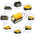 2 Packs Upgrade for DeWALT Battery Adapter Power Source Mount for Dewalt 20V Battery Adaptor Dock with Wires Battery Converter Connector DIY Power...