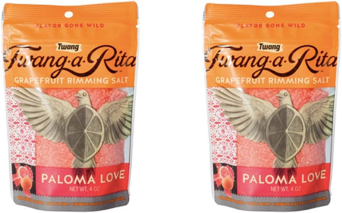 Twang-a-Rita Rimming Salt Varieties - 4 ounce pouch - (2 pack) (Paloma Love (Grapefruit))...