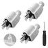 Nema 5-15P Replacement Plugs , 3 Pack Extension Cord Ends with 1 Screwdriver, 3 Prong Replacement Plug , Neutral Ground Bonding Plug, 3 Wire 15A 1...
