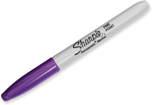 Sharpie Permanent Markers, Fine Point, Purple, Box of 12...