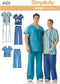 Simplicity Easy To Sew Men and Women's Scrubs Sewing Pattern, Sizes XL-XXXL....