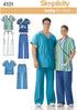 Simplicity Easy To Sew Men and Women's Scrubs Sewing Pattern, Sizes XL-XXXL....