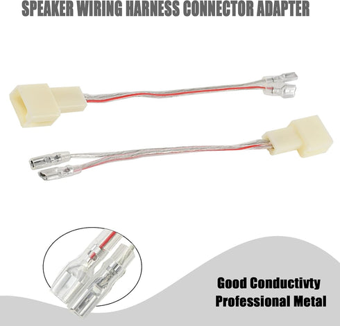 RED WOLF Door Speaker Wiring Harness for Toyota 2005-2018 Tundra, 2001-2016 Rav4, 2003-2019 4Runner, 2004-2020 Subaru Scion Lexus Mitsubishi Car F...