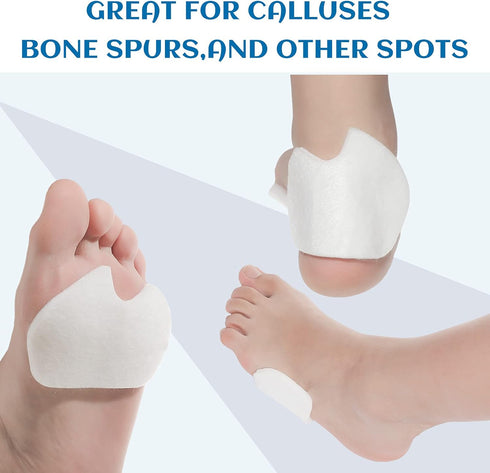 24 Pieces Foot Pads for Dancer Sesamoiditis Pads for Ball of feet Pain Felt Forefoot Cushion Pads Self-Adhesive Foot Cushion Pads for Men Women Da...