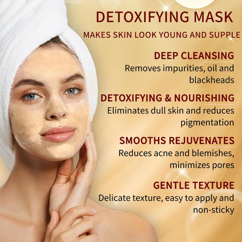 Turmeric Vitamin C Facial Mask contains Aloe Vera, Vitamin C E, and Turmeric to cleanse deeply, target pores and blemishes, brighten, moisturize, ...