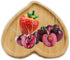 PRETYZOOM Heart Shaped Cutting Board 2pcs Valentines Day Wood Bamboo Serving Board Cheese Platter Tray Heart Charcuterie Bread Board for Appetizer...