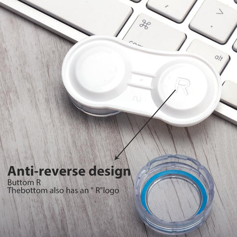 6 Pack Clear Contact Lens Case, Portable Contact Lenses Cases with Tweezers Remover Tool Solution Bottle Contacts Soak Storage Container Kit for T...
