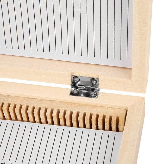 Acogedor Microscope Slides Storage Box, 100-Places Wooden Slide Storage Box with Lock Storage, Wooden Box for Microscope Slides, Lab Glass Prepare...