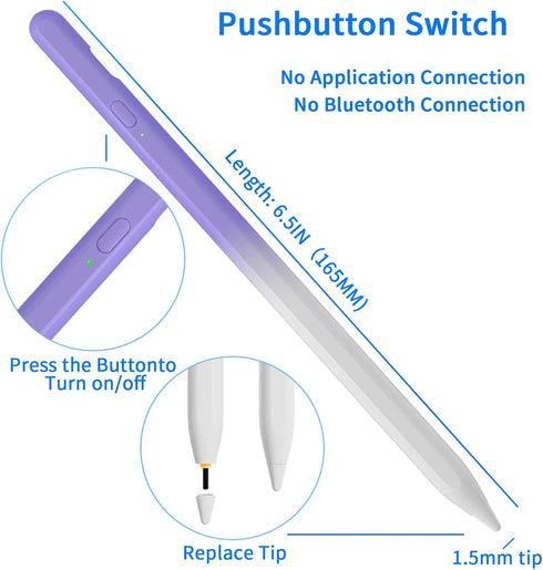 Stylus Pens for Touch Screens, Universal Fine Point iPad Pencil with Magnetic Adsorption Compatible with iPhone/iPad/Samsung/Android/Tablet & Othe...