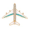 YAZILIND Rhinestone Aircraft Airplane Brooch Pins Women Breastpin Corsage Girls Jewelry Gift...