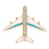 YAZILIND Rhinestone Aircraft Airplane Brooch Pins Women Breastpin Corsage Girls Jewelry Gift...