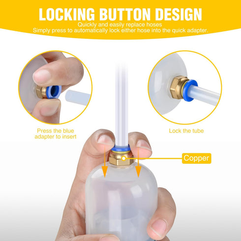 GOOACC Oil Extractor Pump Automotive, Fluid Extractor with Hose Oil Change Syringe Vacuum Pump Extractor, 200CC Manual Brake Fluid Extractor for C...