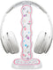 CamyCosy Headphone Stand Gaming Headset Holder for Desk,Clear Tulip Flowers Pattern Cellphone Stand Earphone Stand Desk Accessories for All Headph...