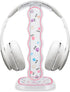 CamyCosy Headphone Stand Gaming Headset Holder for Desk,Clear Tulip Flowers Pattern Cellphone Stand Earphone Stand Desk Accessories for All Headph...