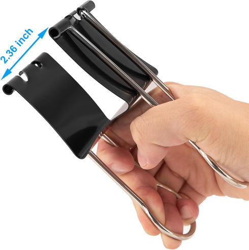 OWLKELA 2.4 inch Extra Jumbo Binder Clips 2 Pcs, Large Paper Clip, Big Paper Clamps, Binder Clips Large Size for Home, School and Office Supplies...