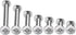 Pangda 80 Sets Chicago Screw Leather Rivets Assorted Kit Chicago Binding Screws 5 Sizes Metal Round Cross Head Stud Screw Post Nail Rivet Button f...