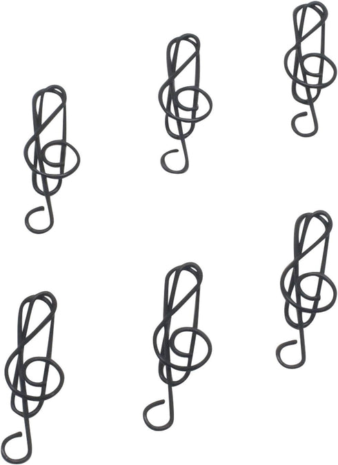 100 Count Music Clef Note Shaped Paper Clips Great for Paper Clip Collectors or Office Gift - Comes in Round Tin with Lid and Gift Box (Black)...