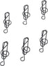 100 Count Music Clef Note Shaped Paper Clips Great for Paper Clip Collectors or Office Gift - Comes in Round Tin with Lid and Gift Box (Black)...