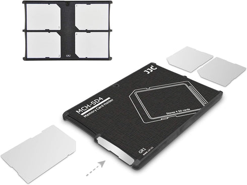 4 Slots SD Card Holder Case, SD Card Case Organizer Slim Ultra-Thin, Credit Card Size Lightweight Portable SD SDHC SDXC Memory Card Carrying Case...