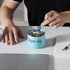 Farmhouse Paper Clip Holders,Ceramic Binder Clip Dispenser Organizer for Desk,Cute Office Push Pins Holder (Turquoise)...