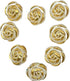 50pc 20mm Gold Edge Transparent Rose Flower Buttons for DIY Decoration Buttons Sewing Accessories Supplies...