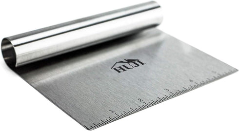 HUJI Stainless Steel Multi-Purpose Scrapper/Chopper With Ergonomic Handle (1 Pack, 5.75" X 4.75")...