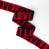 Ribbon 4-yards 1-1/2" (39mm) Love Elastic Stretch Ribbon Trim for Stretch Elastic Band, Headband, Hand Band and Waist Belt , TR-11609 (Red/Black)...