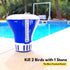 Aquatix Pro Pool Chlorine Floater Dispenser with Thermometer for 1 to 3 inch Tablets, Large & Durable Floating Dispenser for Spa, Hot Tub, In-grou...