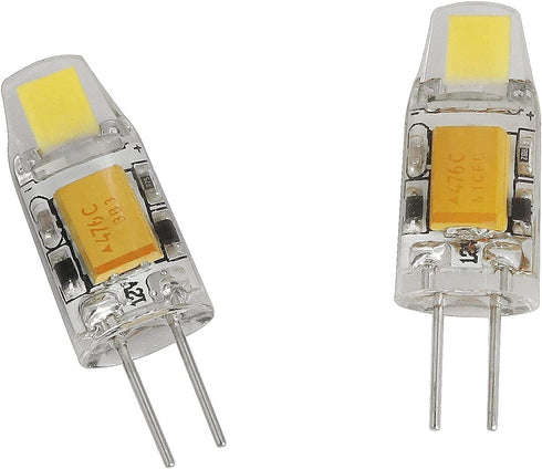 No Flicker LED G4 Bulb 2PCS AC/DC 12V 1.2W 2700K G4 Warm White Bi-Pin Base Dustproof Capsule Light Bulbs Replace 12V 10W Halogen Bulb...