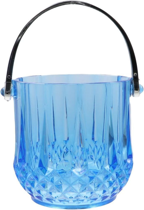 Acrylic Champagne Bucket with Stainless Steel Ice Tongs Portable Ice Bucket Clear Ice Container Reusable Wine Bucket Transaprent Beer Bucket for H...