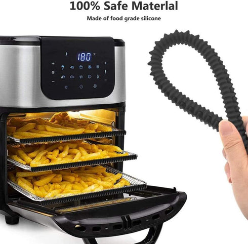 4 Pieces Heat-Resistant Silicone Oven Rack Shields Covers Oven Edge Protects Against Burns and Scars BPA Free Heat Resistant for Kitchen...