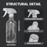 DIYSELF 2 Pack Spray Bottles for Cleaning, Empty Spray Bottle Clear, Plastic Spray Bottles Heavy Duty, Water Spray Bottle with Adjustable Nozzle, ...