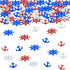 Anchor Rudder Confetti Patriotic Nautical Party Theme Nautical Baby Shower Nautical Cut Out Red White Blue Red White Blue 1.5 Ounce 1400 Pieces...