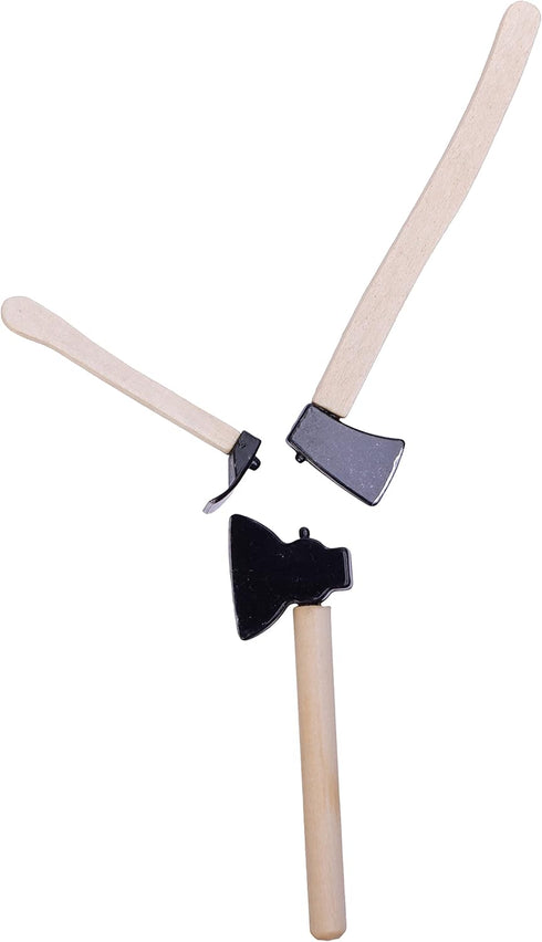 Dollhouse Accessories Miniature Axe Tiny Metal Hatchet with Wooden Handle Mini Chopper for Halloween Dollhouse Decorations...