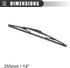 Motoforti Windshield Wiper Blade Arm Set, 14 Inch Rear Window Wiper Kit, for Chrysler Pacifica 2017-2018, Rubber, Black...
