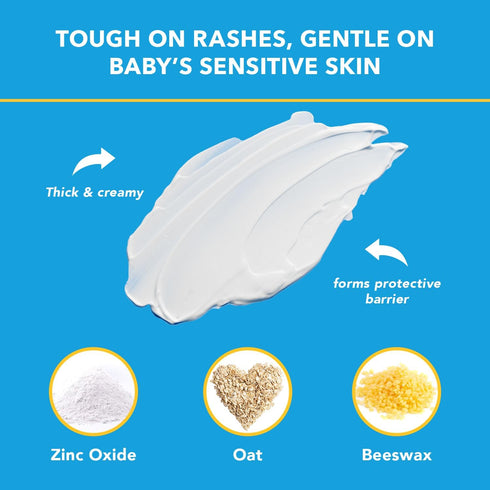 Triple Paste Diaper Rash Cream for Baby - 3 oz Tube - Zinc Oxide Ointment Treats, Soothes and Prevents Diaper Rash - Pediatrician-Recommended Hypo...
