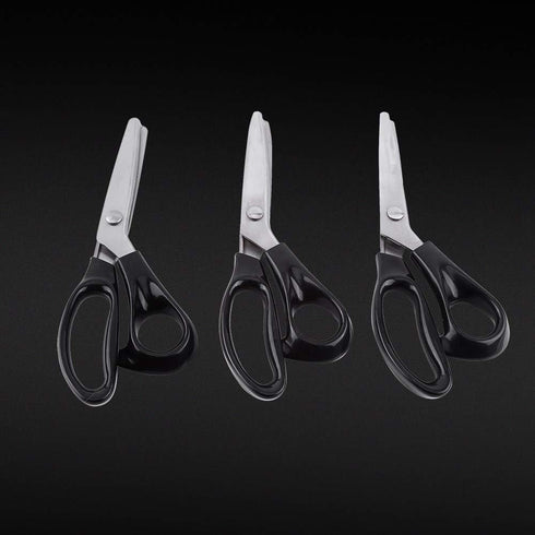 Pinking Shears, Fabric Decorative Round Stainless Steel Pinking Shears Professional Zig Zag Craft Scissors (7mm)...