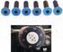 Kyostar 6 Pcs Stainless Steering Wheel Screw Bolts M5×0.8 (Length 15mm) Burnt Titanium Blue Steering Wheel Bolts Screw...